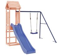 Playhouse Outdoor Climbing Frame Patio with Slide Swing Solid Wood Pine vidaXL