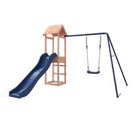 Playhouse Outdoor Climbing Frame Patio with Slide Swing Solid Wood Pine vidaXL