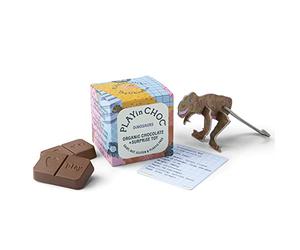 PLAYin CHOC ToyChoc Box, Organic Chocolate Gift Box for Kids With Surprise 3D Puzzle Toy, Gluten, Nut & Dairy Free Chocolate, Award Winning UK Chocolatier - Dinosaur