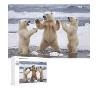 Playing Bears Funny Wooden Picture Puzzle Wood Jigsaw Creative Gift for Adults And Family Game