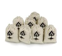 Playing Card Ace-s Tree Drawstring Goody Bag 8 Pcs Reusable Gift Bags Cotton And Hemp Bunches Pocket for Halloween Christmas Parties