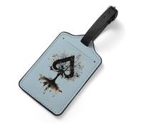 Playing Card Ace-s Tree Luggage Tag for Suitcases PU Leather Identify Labels Privacy Travel Baggage Accessories Essentials