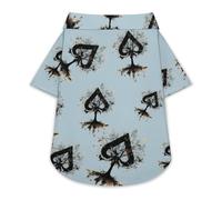 Playing Card Ace-s Tree Pet Shirt Button Up Summer Clothes Breathable T-Shirt for Small Medium Dogs Cats