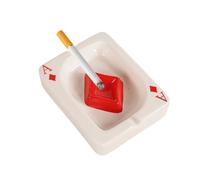 Playing card ashtray, desktop portable modern ashtray, suitable for home, office, fashion decoration, handmade gift for men and women(Diamonds)