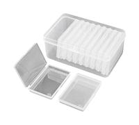 Playing Card Box - Clear Square Deck , Playing Card Box, Poker Container | Clear Square Trading Deck Storage Container for Jewellery, Hardware, Parts, Crafts,