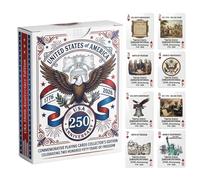 Playing Card Deck - Patriotic Celebration Pack, Collectible Game Set | Premium Paper Craft Construction Feature, Portable Tabletop Card Game Ideal Entertainment Holiday Event Celebration Gathering Adu