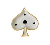 Playing Card Dishes, Playing Card Ring Plate, Playing Card Jewelry Tray, Nut Plate, Storage Plate, Heart, Spade, Club, Diamonds Decorative Playing Card Dishes, Ceramic Dried Fruit Plate(Spades)