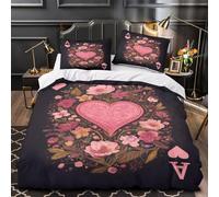 Playing Card for Boys Girls Duvet Cover 3D Print Poker Quilt Cover Comforter Covers Bedding Set with Pillow Cases with Zipper Closure Soft Microfiber 3 Pieces Super King（260x220cm）