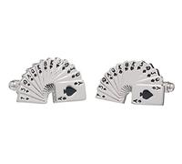 Playing Card Hand Cufflinks - Casino Cards Cufflinks In Onyx Art Box
