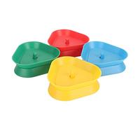 Playing Card Holder Foldable 10-12 Cards Triangle Poker Rack for Kids Adults, Plastic Red Blue Green Yellow for Poker Parties