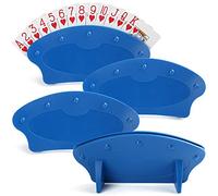 Playing Card Holder for Kids Seniors, 4-Pack Plastic Hands Free Cards Holders for Canasta, Poker Parties, Family Card Game Nights