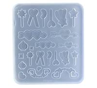 Playing Card Silicone Resin Mold Tiny Bowknot Star Tennis Shape Filling Craft Clothes Making Handmade Accessory Silicone
