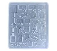 Playing Card Silicone Resin Mold Tiny Bowknot Star Tennis Shape Mold Filling Craft 3D Clothes Making Handmade Accessory Silicone Mold