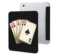 Playing Cards-Aces Compatible with IPAD 10代 (10.9in) Protective Case Tablet Case Stand Cover with Pen Holder