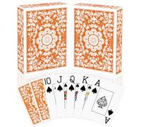 Playing Cards,Deck of Cards 2 Pack,Poker Cards Professional Set,Jumbo Index Large Print Playing Cards for Adults Seniors,Card Games for Family Game Night Party Casino Magic (Orange)