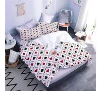 Playing Cards King Size Duvet Cover Sets, 3D Print Leisure and Entertainment Duvet Covers Playing Cards Bedding Soft Microfibre Quilt Cover with Pillowcases and Zipper B508