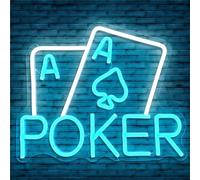 Playing Cards Neon Signs Dimmable Poker Neon Sign for Wall Decor Led Sign Gamer Neon Light Up Sign forMan Cave Bedroom Casino Bar Hotel Play Room Birthday Party Decor Shop Hotel