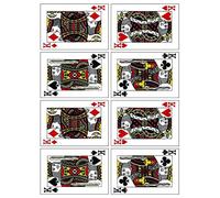 Playing Cards Poker Kings x 8 Edible Icing Cake Topper each card 2.3" x 3.4"