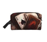 Playing Cards Portable Large-Capacity Travel Toiletry Bag (Print Models) Waterproof Makeup Storage Bag for Men and Women for Business Trips, Fitness, Bathroom, Daily Storage