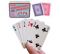 Playing Cards Set Metal Tin Laminated Red Blue Decks Rules