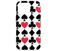 Playing Cards Suit Symbols Lucky Poker Casino Gambling Case for iPhone 16 Pro