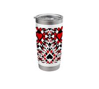Playing Cards Suit Symbols Magical Pattern Stainless Steel Insulated Tumbler