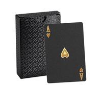 Playing Cards Waterproof Poker - Black Diamond Professional Plastic Standard Playing Card Decks Designer Novelty, 1 Deck of Cards-3.55x2.58x0.8inchs,Uniqu