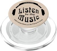 Playing for Change Listen to the Music Black Logo PopSockets PopGrip for MagSafe