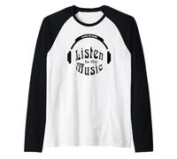 Playing for Change Listen to the Music Black Logo Raglan Baseball Tee