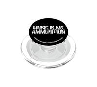 Playing for Change Music Is My Ammunition White Logo PopSockets PopGrip for MagSafe
