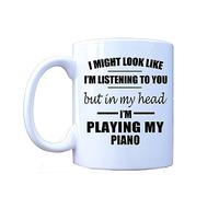 Playing My Piano Mug, Funny Mug, Piano Players, Teachers, Students Coffee Mug Ceramic Mug, 11oz, Dishwasher Proof,