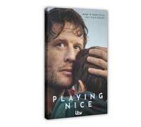 Playing Nice (2025) Movie Poster Canvas Poster Wall Art Decor Print Picture Paintings for Living Room Bedroom Decoration 08x12inch(20x30cm)