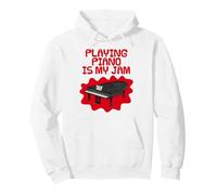 Playing Piano Is My Jam, Pianist Musician Funny Pullover Hoodie