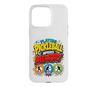 Playing Pickleball Improves Memory Paddle Sport Racquet Boys Case for iPhone 15 Pro Max
