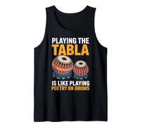 Playing Poetry On Drums Drumming Tablaist Tabla Music Tabla Tank Top