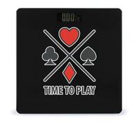 Playing Poker Card Digital Bathroom Scale for Body Weight LCD Display Tempered Glass Weighing Scales