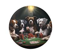 Playing Poker Dogs Button Pins 1 Pc, 2.4 Inch Round Button Badges Metal Personalized Picture Photo Pin Buttons Kit For Craft Supplies Christmas Diy Party Projects, One Size, no gemstone