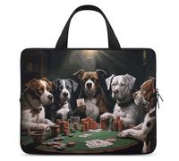 Playing Poker Dogs Laptop Case Sleeve 17inch Business Travel Protective Computer Carrying Cover Briefcase Handbags for Laptop Or Tablet