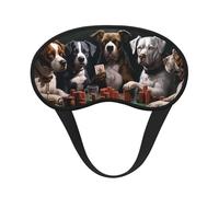Playing Poker Dogs Sleep Mask for Side Sleeper, Blackout Eye Mask for Women Men, Zero Pressure Sleeping Masks Soft Breathable Eye Cover Comfortable Blindfold Eyeshade for Night Sleep