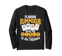 Playing Rummikub with The Girls is My Therapy Rummikub Long Sleeve T-Shirt