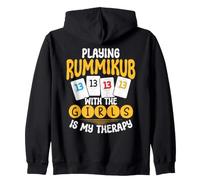 Playing Rummikub With The Girls Is My Therapy Rummikub Zip Hoodie