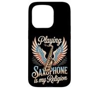 Playing Saxophone Is My Religion Music Lover Case for iPhone 15 Pro