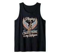 Playing Saxophone is My Religion Music Lover Tank Top