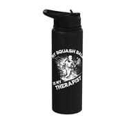 Playing Squash Therapy Squash Therapist Squash Ball Squash Stainless Steel Insulated Water Bottle