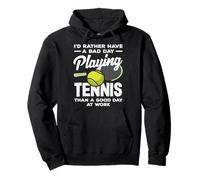 Playing Tennis Player Bad Day At Work Pullover Hoodie