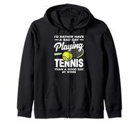 Playing Tennis Player Bad Day At Work Zip Hoodie