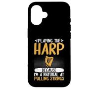 Playing the Harp because im natural at pulling Strings Harp Case for iPhone 16