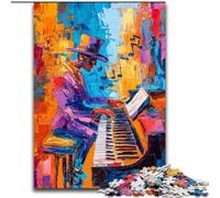 Playing The Piano Oil Painting Jigsaw Puzzles for Adults 1000 Piece Puzzle, Pattern Assembly Fun at Home Activities, Birthday Present,Travel Gifts (26x38cm)