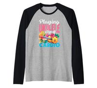 Playing Ukulele is My Cardio Funny Musician Quote Raglan Baseball Tee