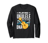 Playing Ukulele It's in My DNA Musician Long Sleeve T-Shirt